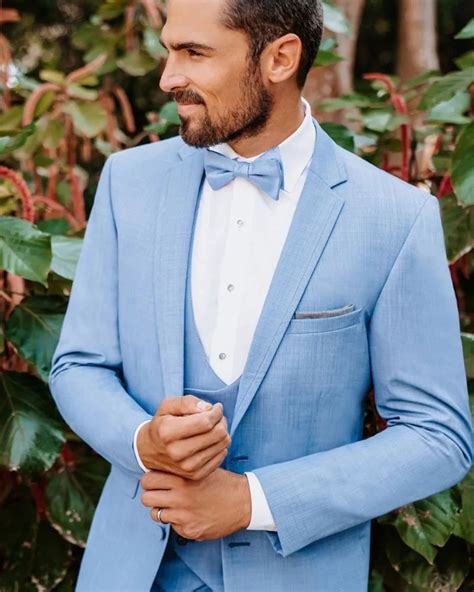 light blue suits for grooms.